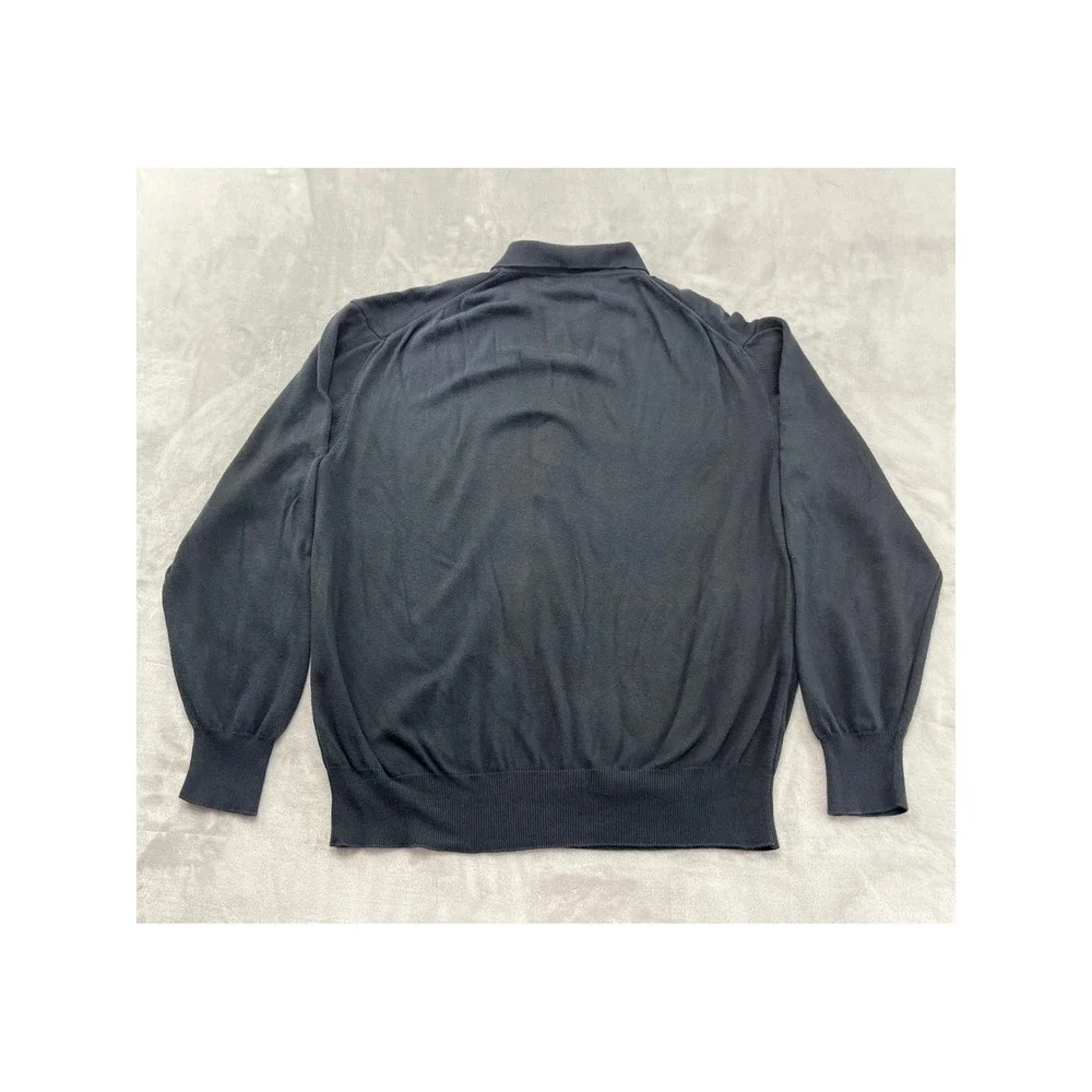 Mondo di Marco Polo Sweater Men Medium Black Made in Italy Knit Long Sleeve City