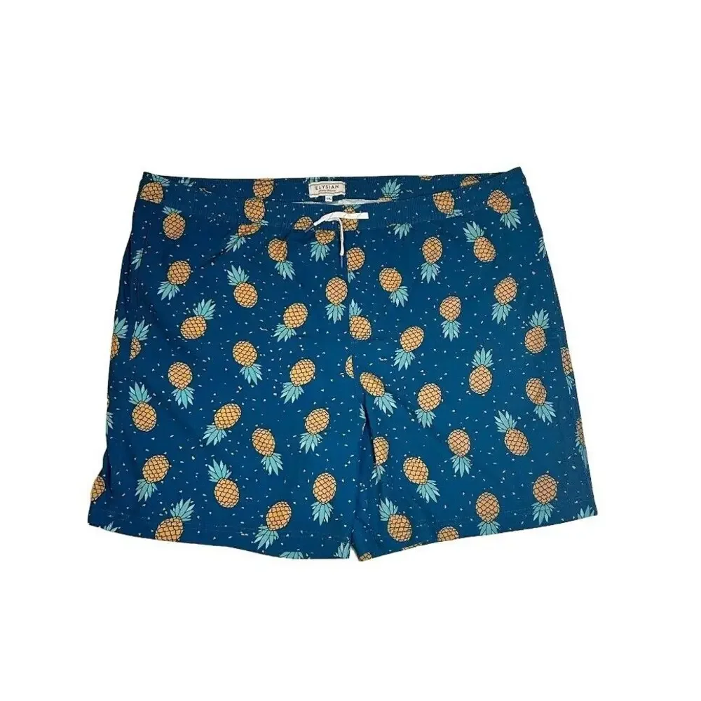 Elysian Men's Pineapple Print‎ Swim Trunks 2XL