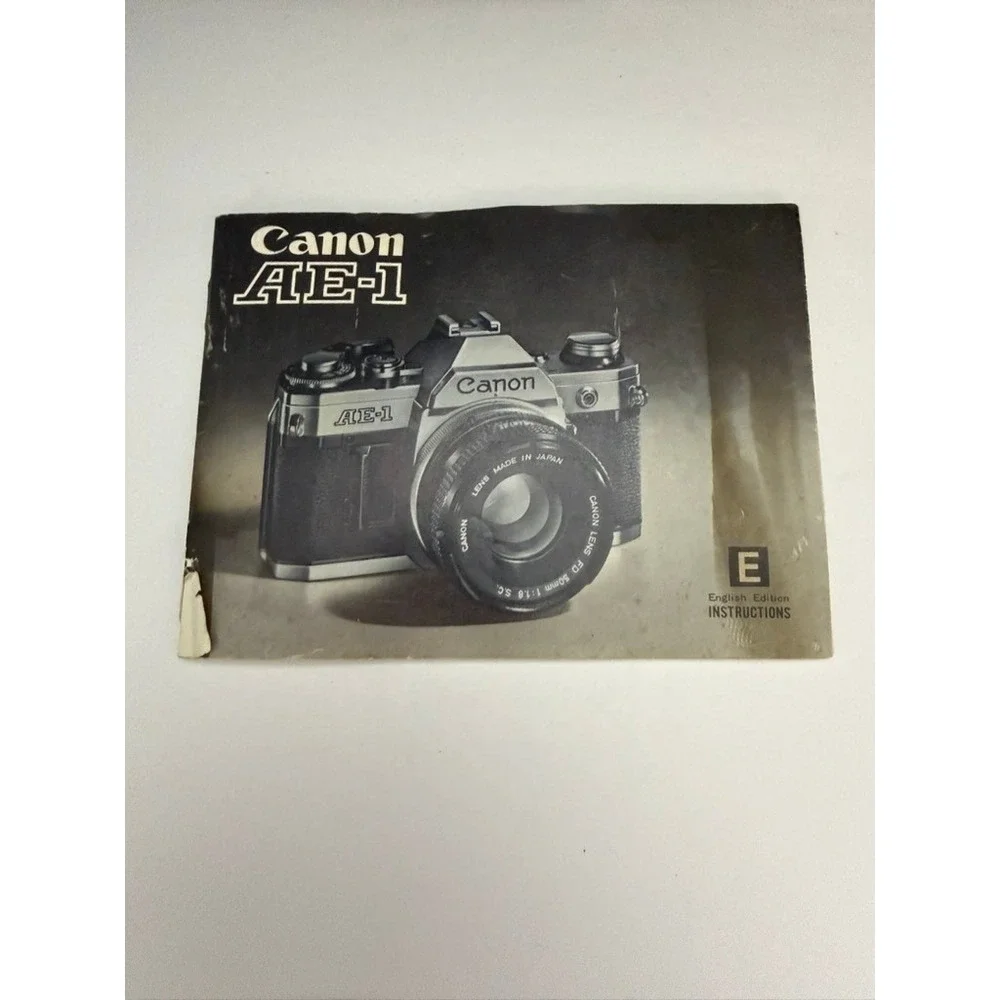 Canon AE-1 Instruction Manual English Edition Vintage 35mm SLR Camera
