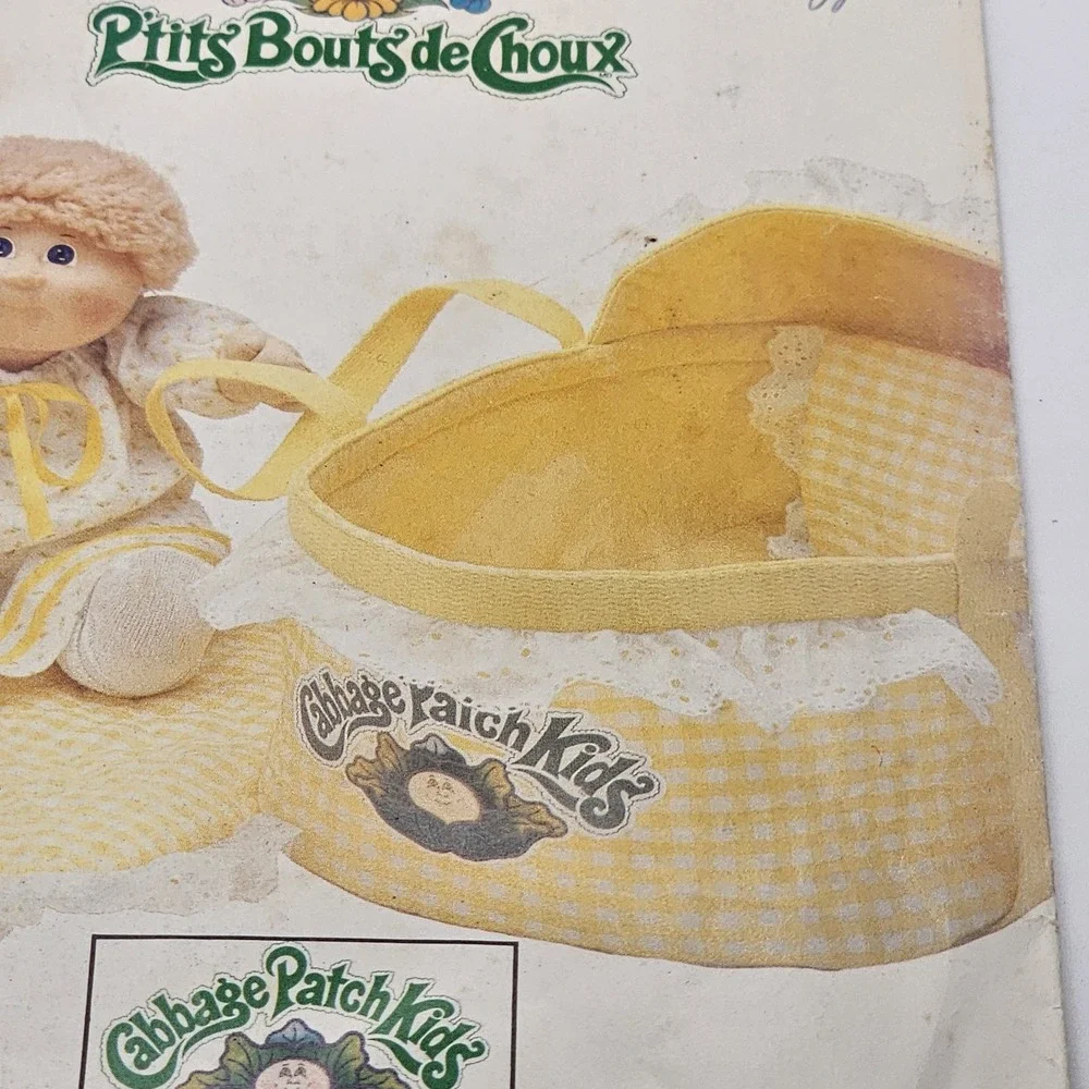 1984 Butterick Sewing Pattern 6661 Cabbage Patch Kids Bed Carrier Vintage Uncut