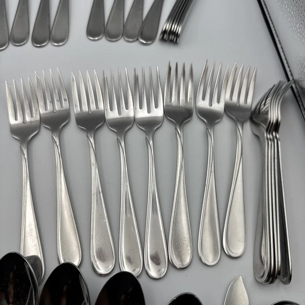 76 pcs Oneida USA Stainless Steel Flatware Serving Set FLIGHT RELIANCE