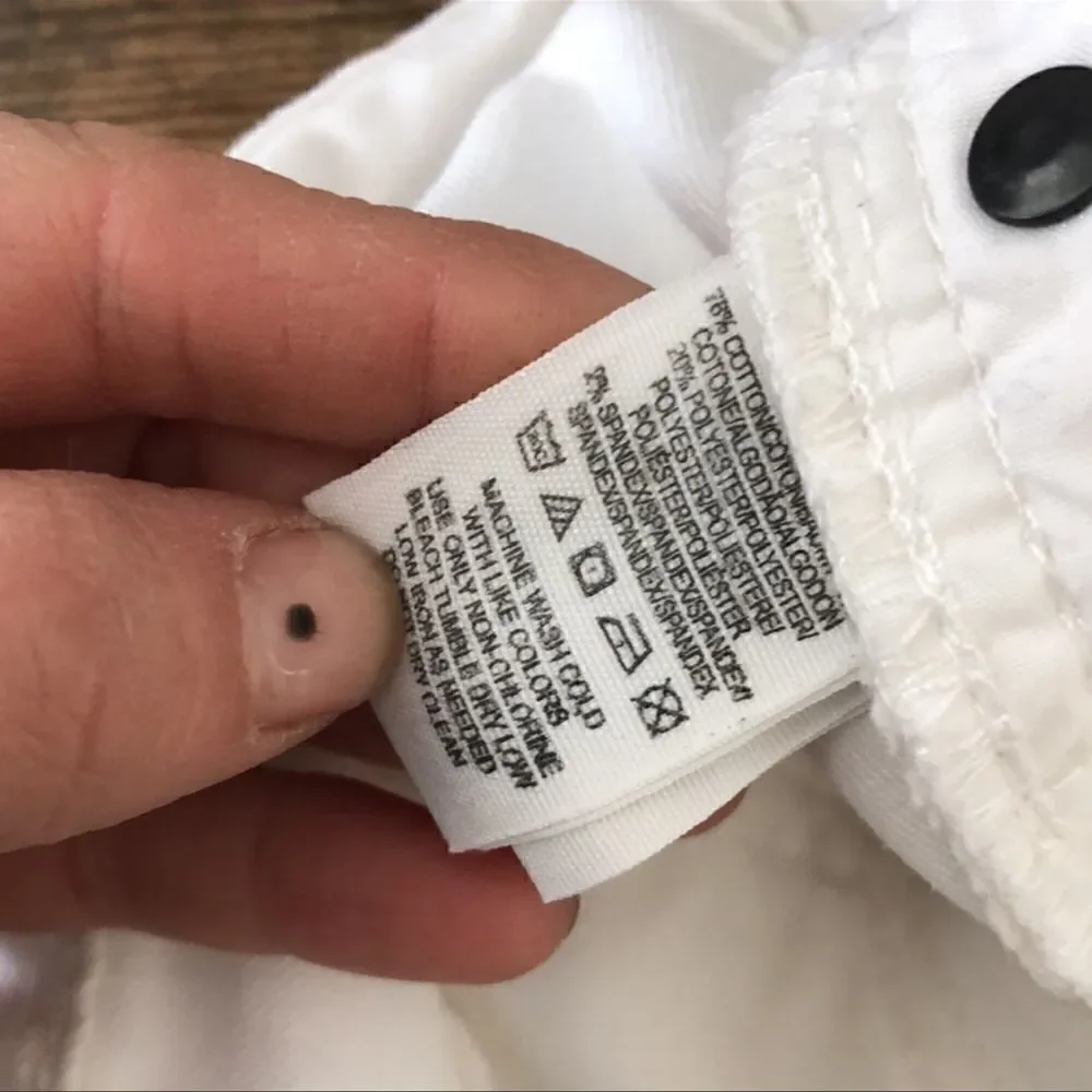 Free People zippers inseam white