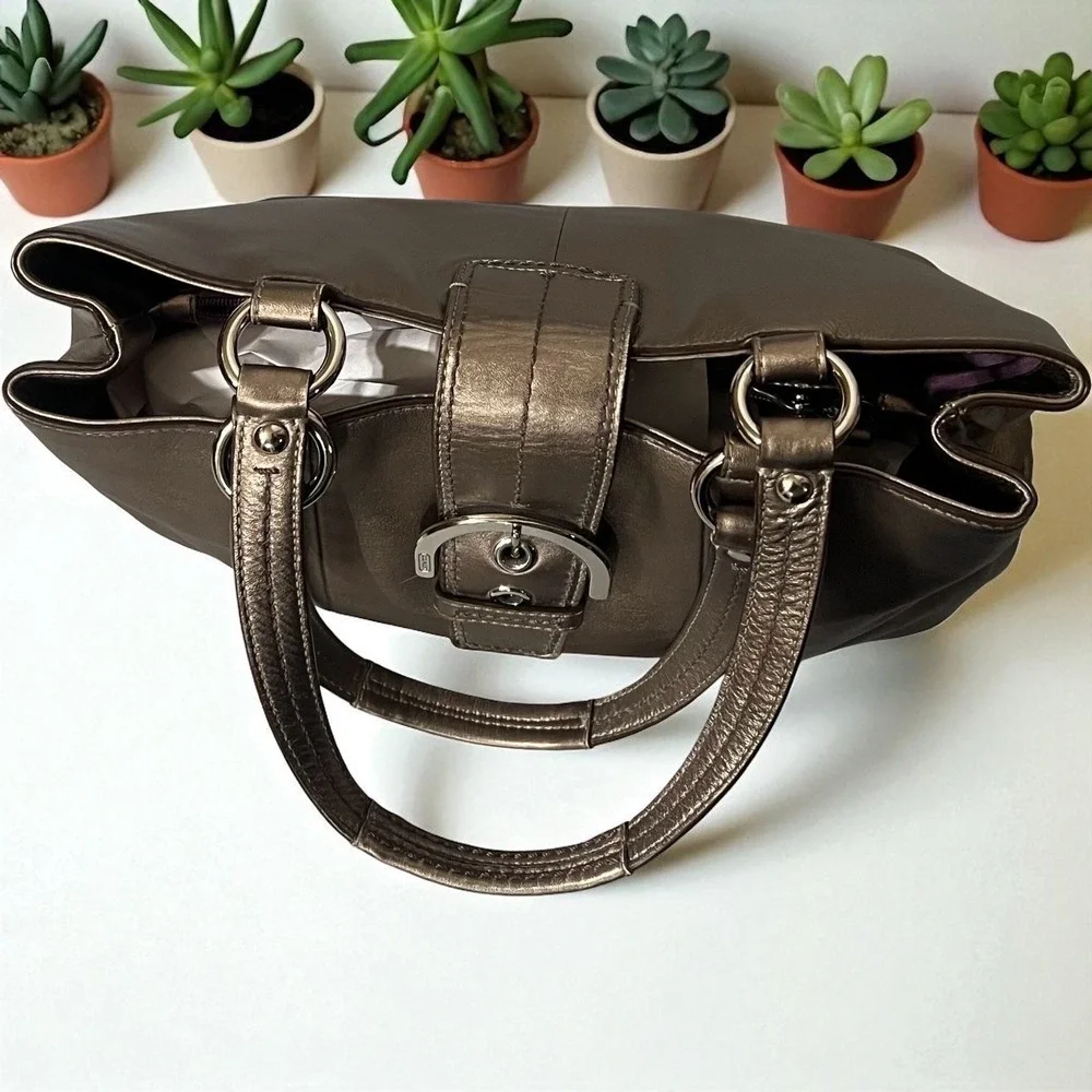 Coach metallic bronze