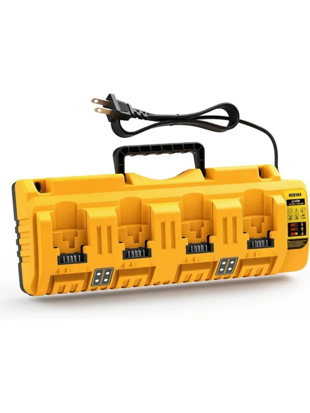 20V MAX Battery Charger Station - 4 Port Multi Charger with 2 USB Ports