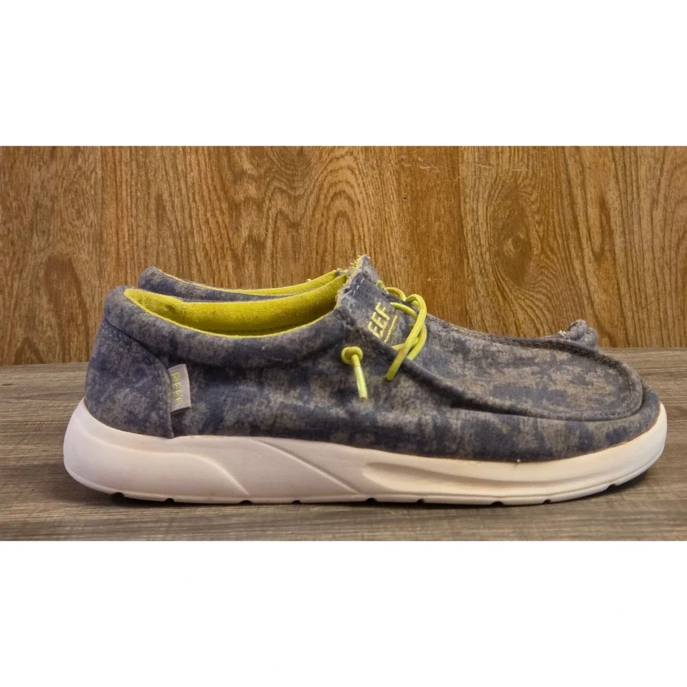 Reef‎ Cushion Coast Casual Slip On Shoes Youth Size 2 Gray Blue