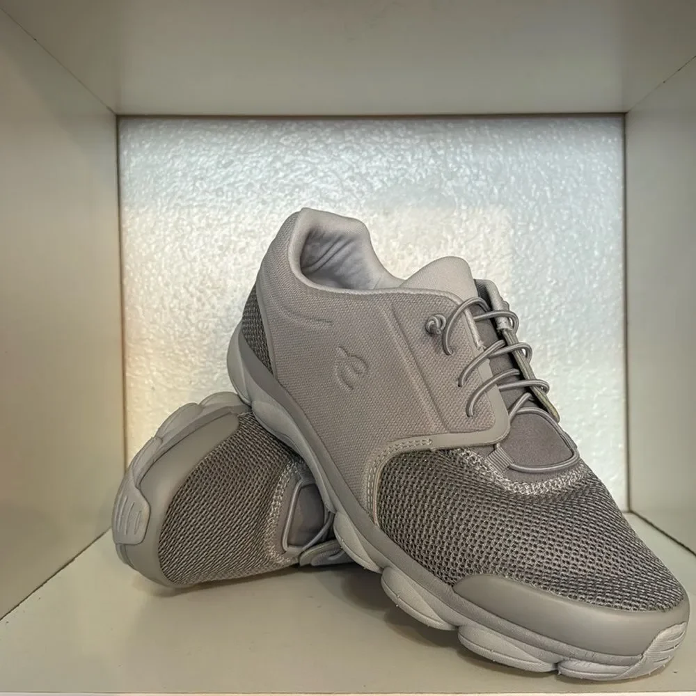Easy Spirit Womens Comfort Lace Up Knit Walking Gray Athletic Slip On Sneakers