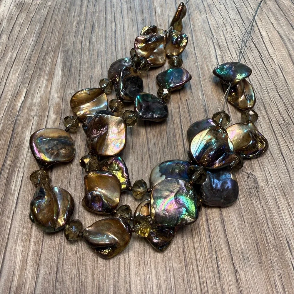 Unbranded iridescent abalone