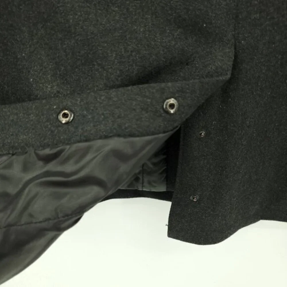 TUMI Tech Grey Wool Insulated Quilt Lined Zip-Up Jacket/Pea Coat XXL