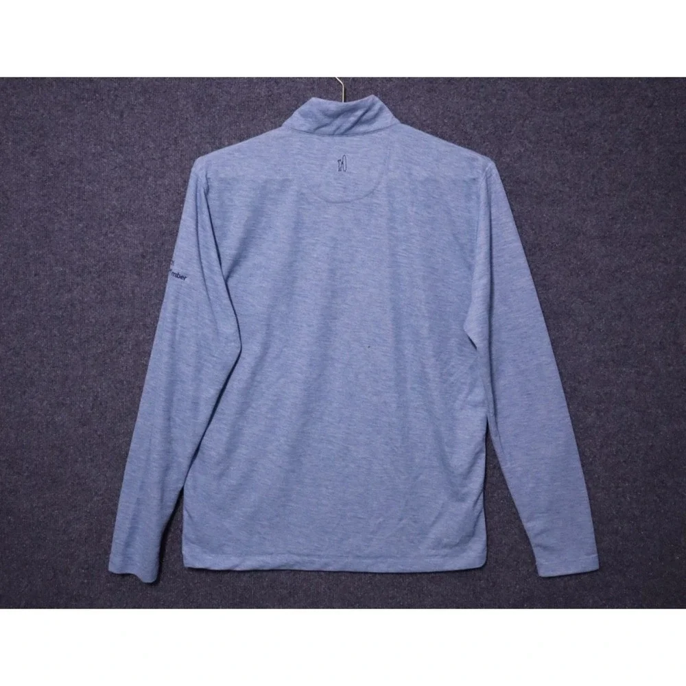 Johnnie O‎ Randall Men Medium Seaglass Blue 1/4 Zip Pullover Golf NWOT LS Mock