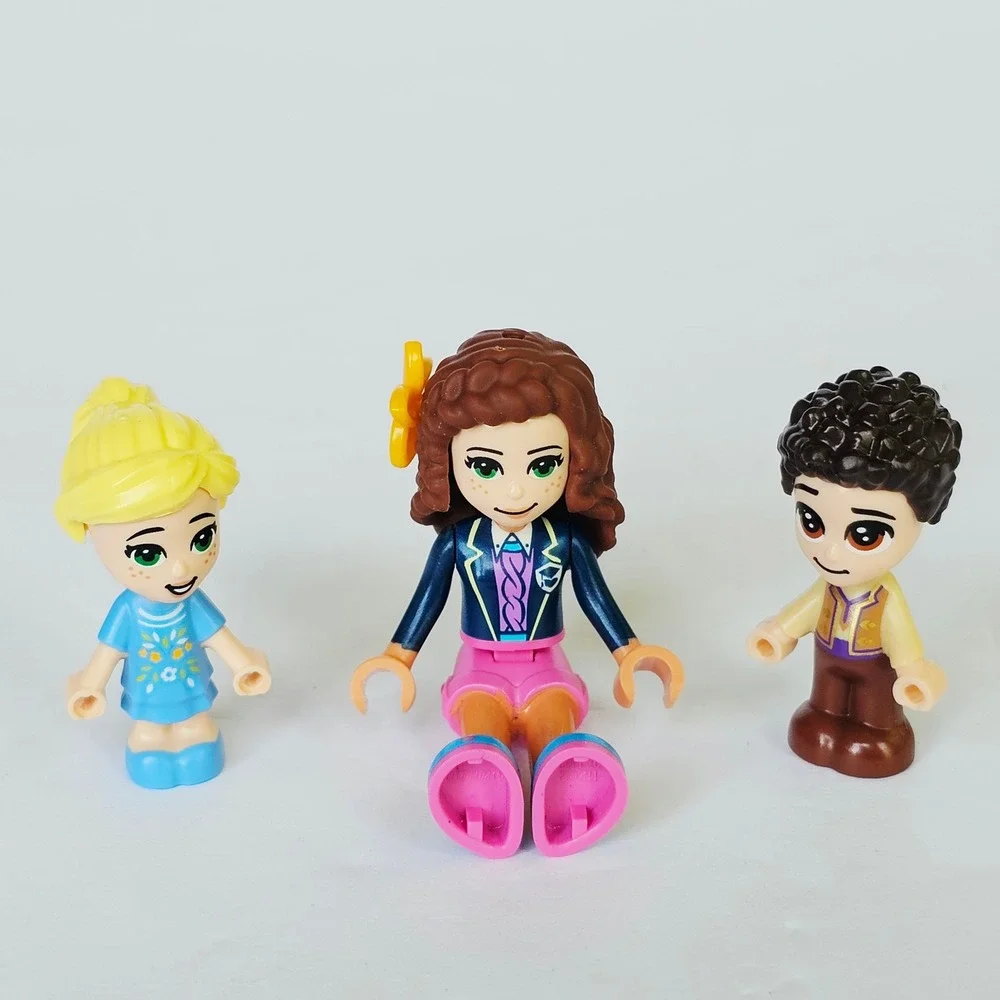Lego Friends Mini Doll Hair Replacement Pieces Blonde Brown Curly Lot 3pc