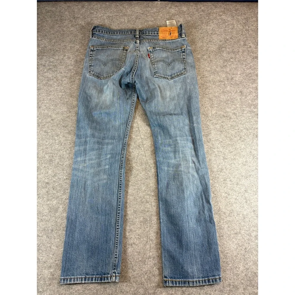 Levis 511 Red Tab Jeans Mens 32x30 Blue Slim Straight Leg Streetwear Y2K