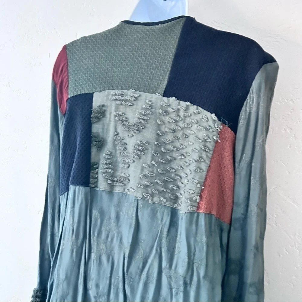 NEIL & DAVID Vintage Lagenlook Mixed Media Patchwork Top Maxi Skirt Set Size S/M