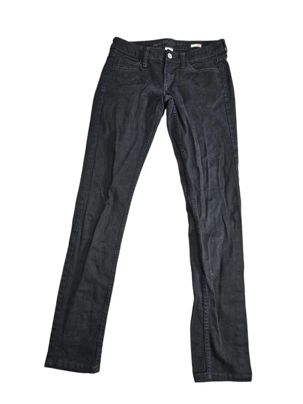 Arizona Jean Co Low Rise Super Skinny Jeans Juniors 5 Black‎ Stretch Denim