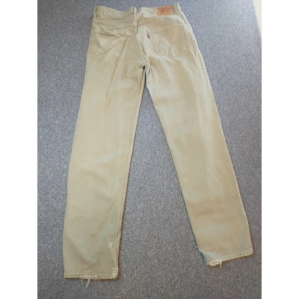 Levis 550 Relaxed Fit Jeans Mens 34x35Tan Khaki Cotton Denim 5-Pocket Tapered