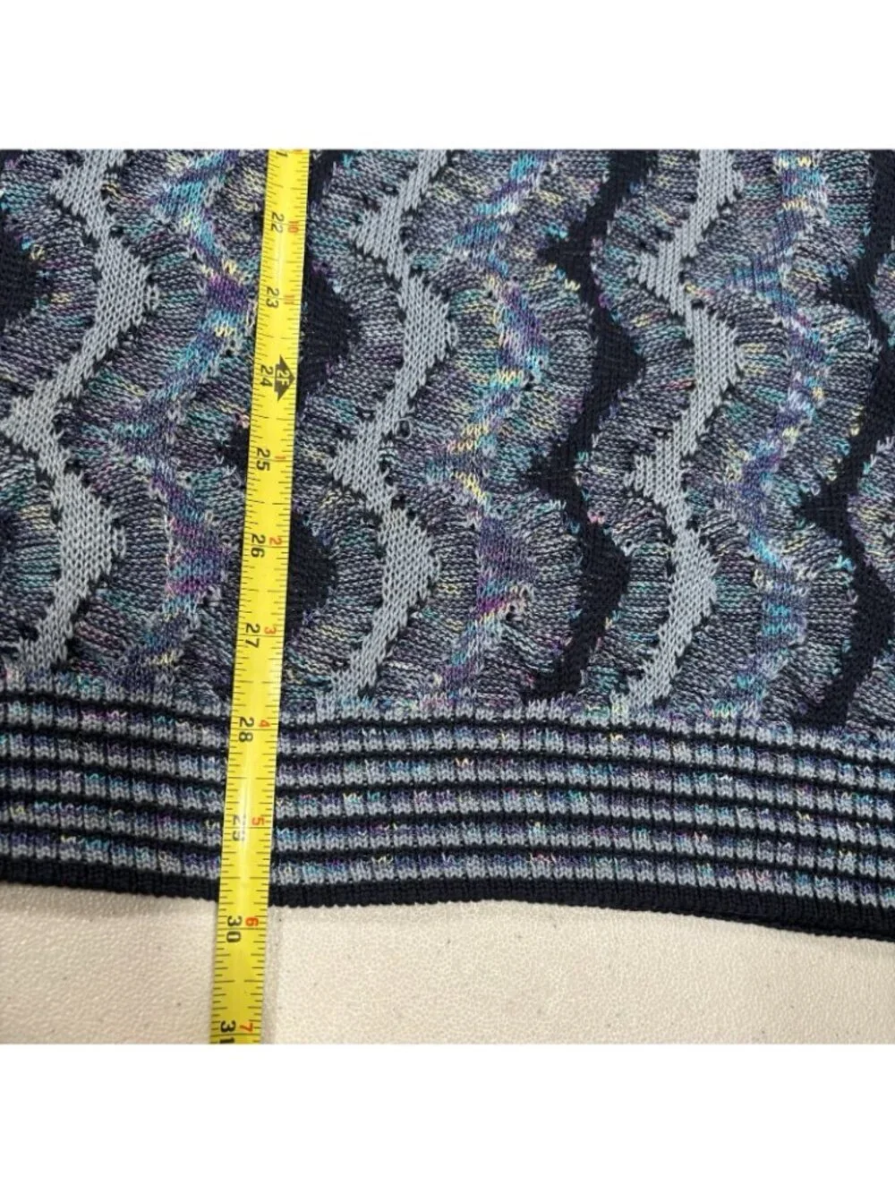 Tundra 3D Knit Blue Sweater Vintage Size Men  XL Made In Canada