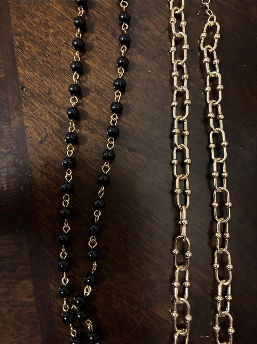 Gold and Black Pendant Necklace - Women's Jewelry