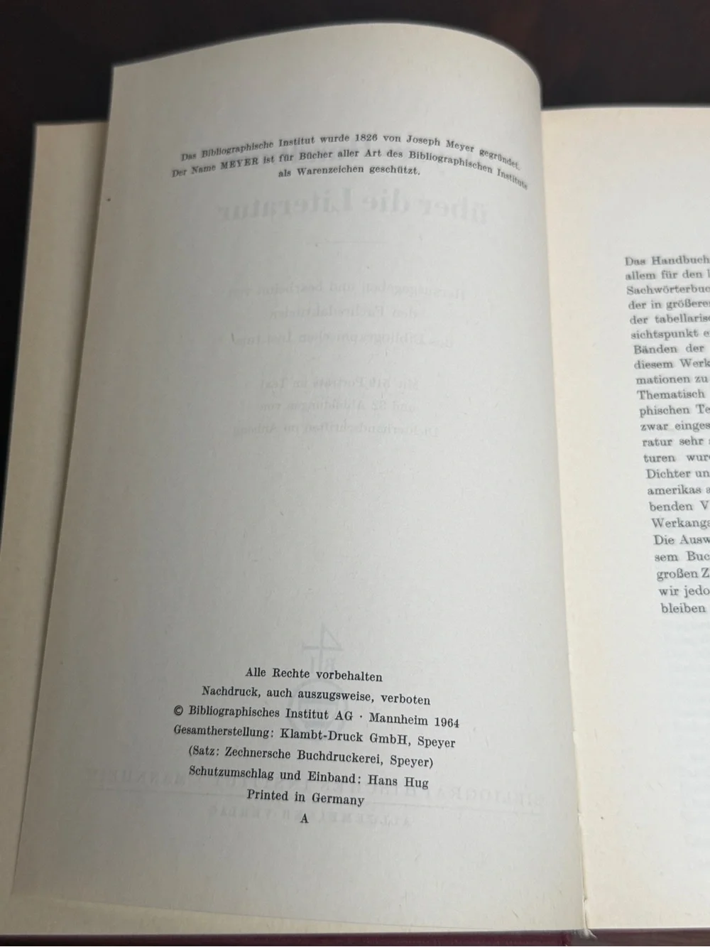 N/A vintage handbuch