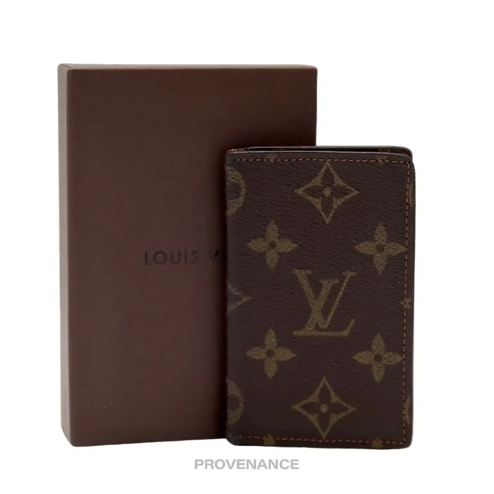 🔴 Louis Vuitton Pocket Organizer Card Wallet - Monogram Small 