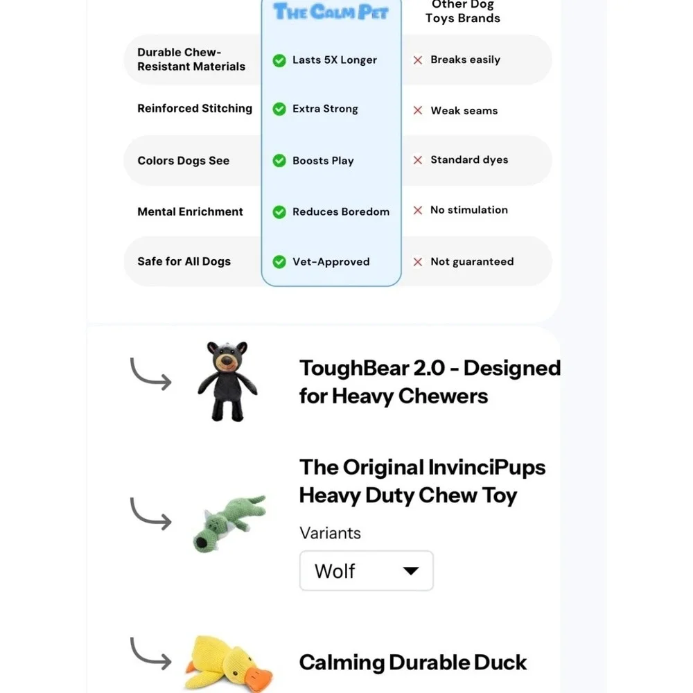 The Calm Pet toughbear made