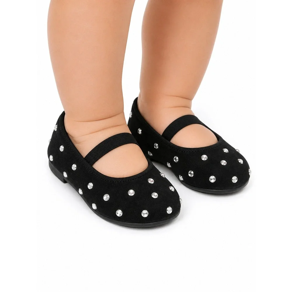 Baby Girl Trina Ballet Flats by Cat‎ & Jack Black Size 5 New With Tags