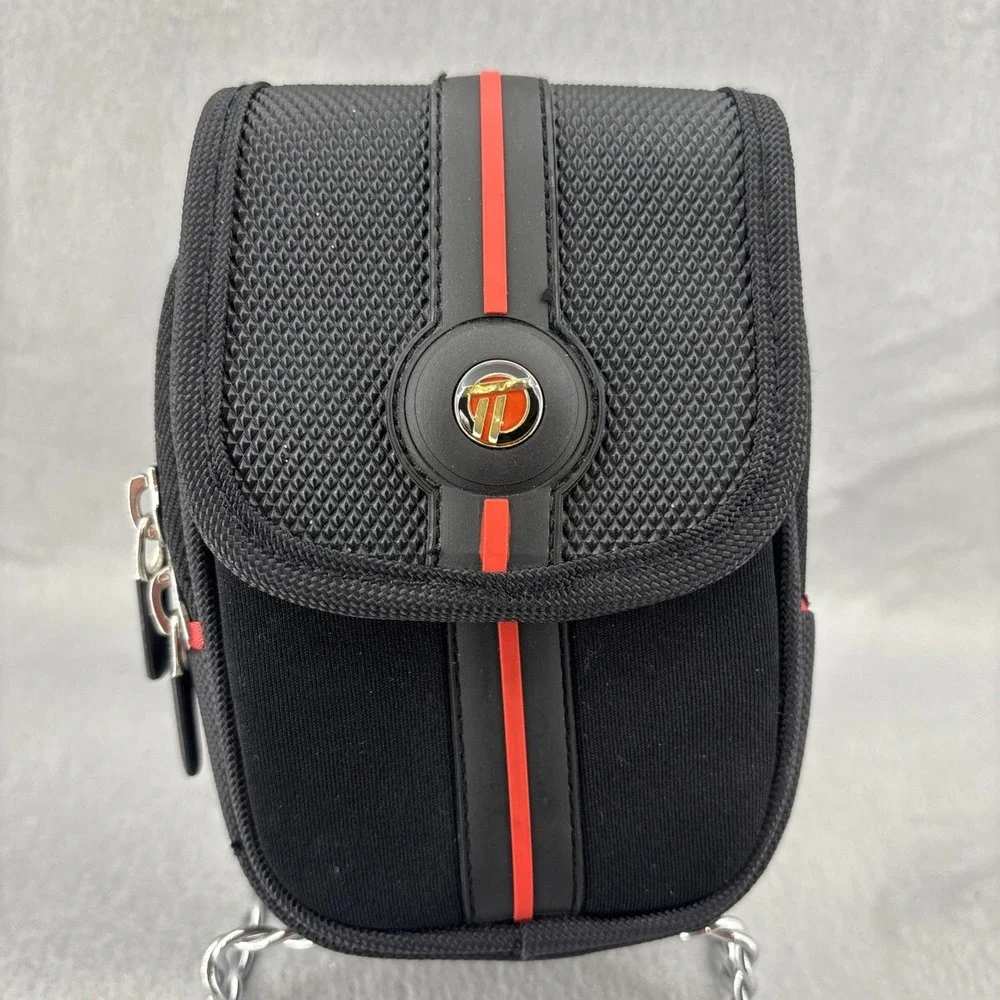 Targus Digital Camera Accessory Case Black Nylon Compact Belt Loop Pockets EUC‎