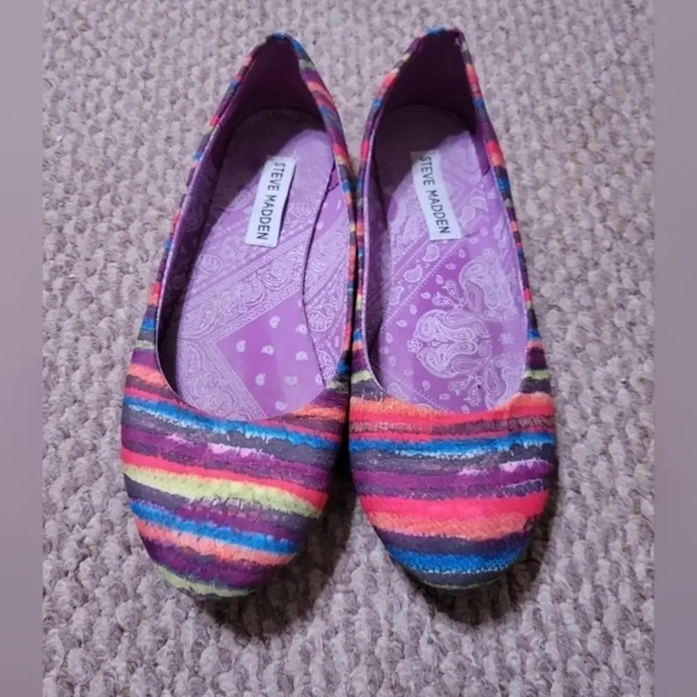 Steve Madden‎ multi color girls size 4 flats