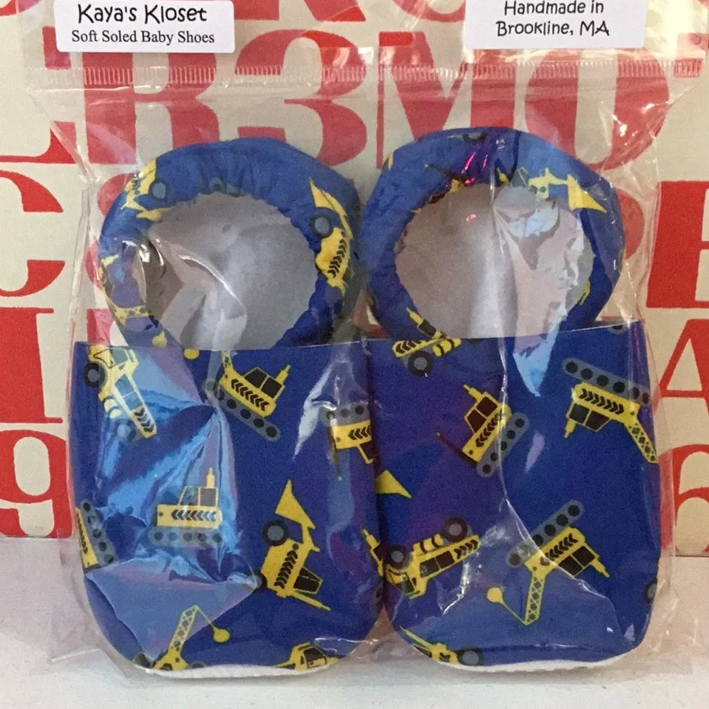 Kaya’s Kloset Soft Soled Baby Shoes, Tractor, NEW WITH TAGS!