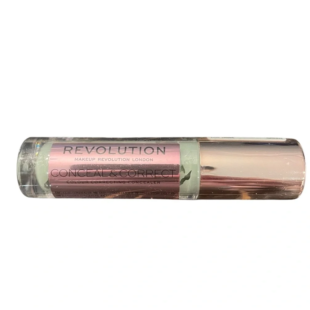 Makeup Revolution London Liquid Concealer Conceal + Correct Green 0.14 Oz NEW‎