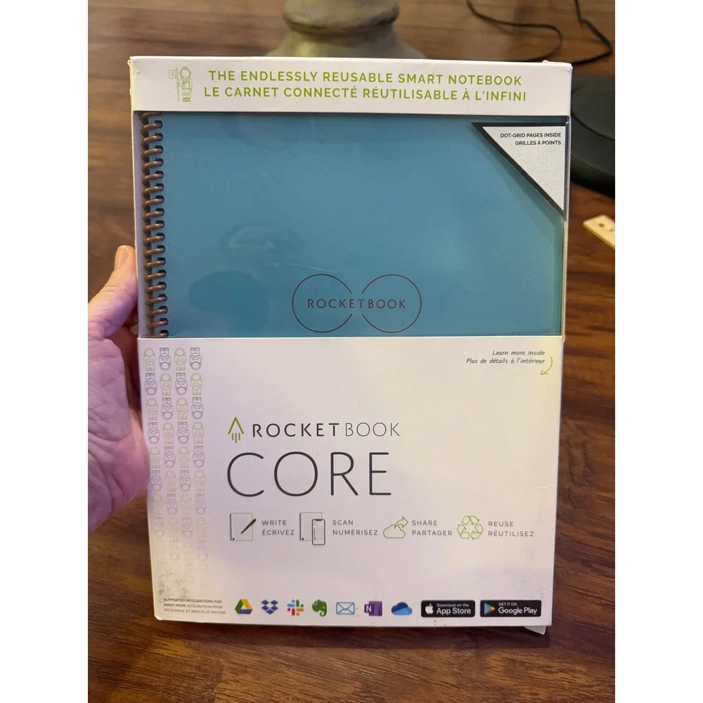 Rocketbook Core‎ Letter Smart Reusable Notebook Blue Dot Grid New Sealed