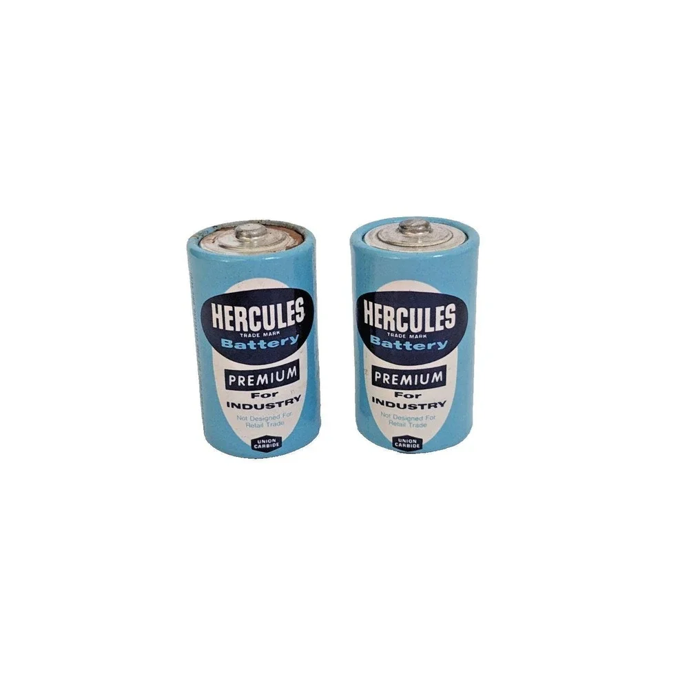 Vintage Hercules D Batteries Union‎ Carbide Industrial Advertising Props USA Lot