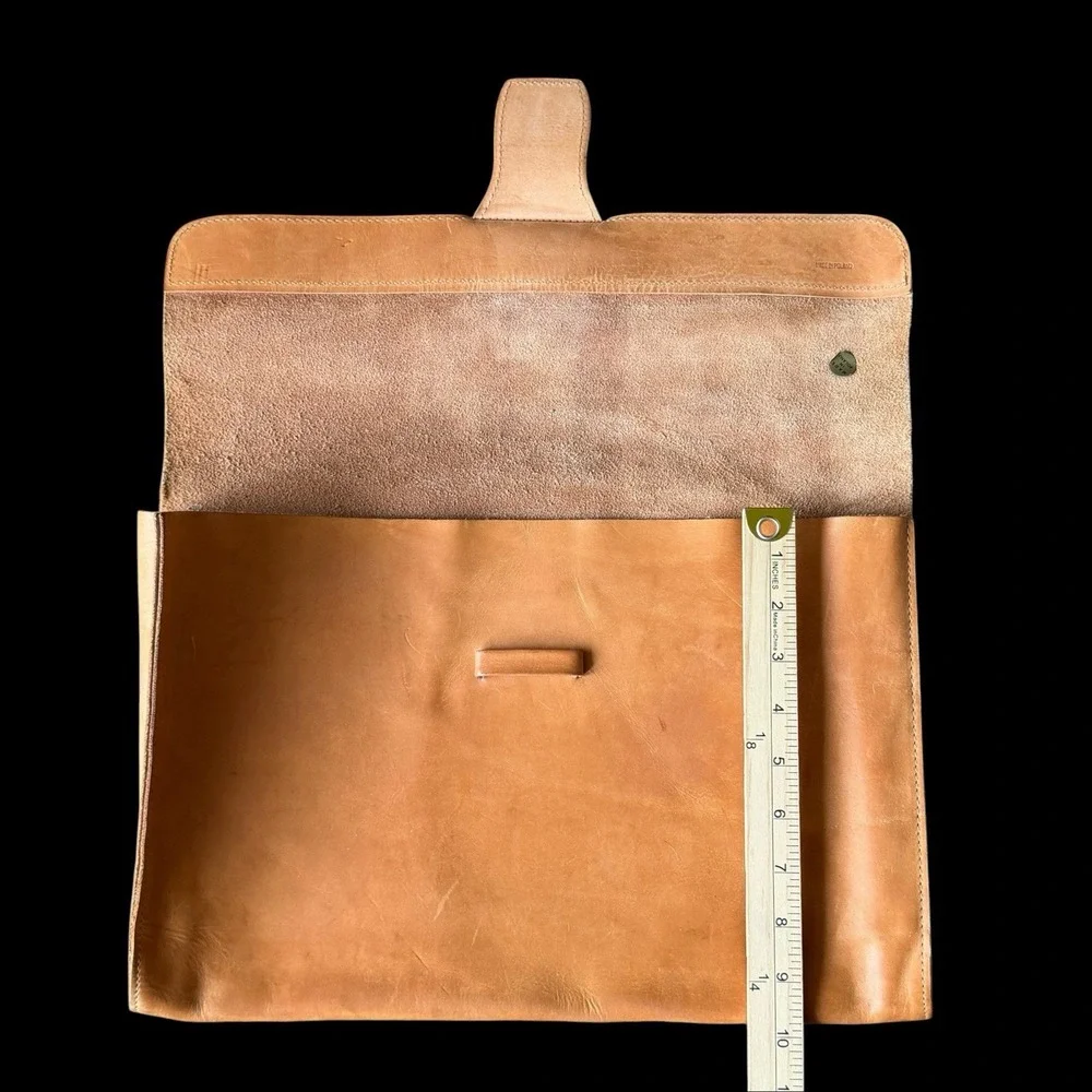 Vintage Genuine Leather Portfolio Document Case Made in Poland Patina Timeworn