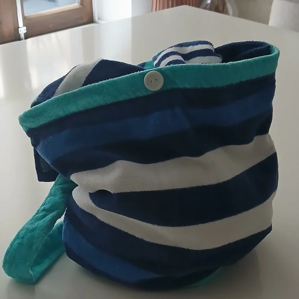 Beach Towel in a Bag 100% Cotton Convertible 