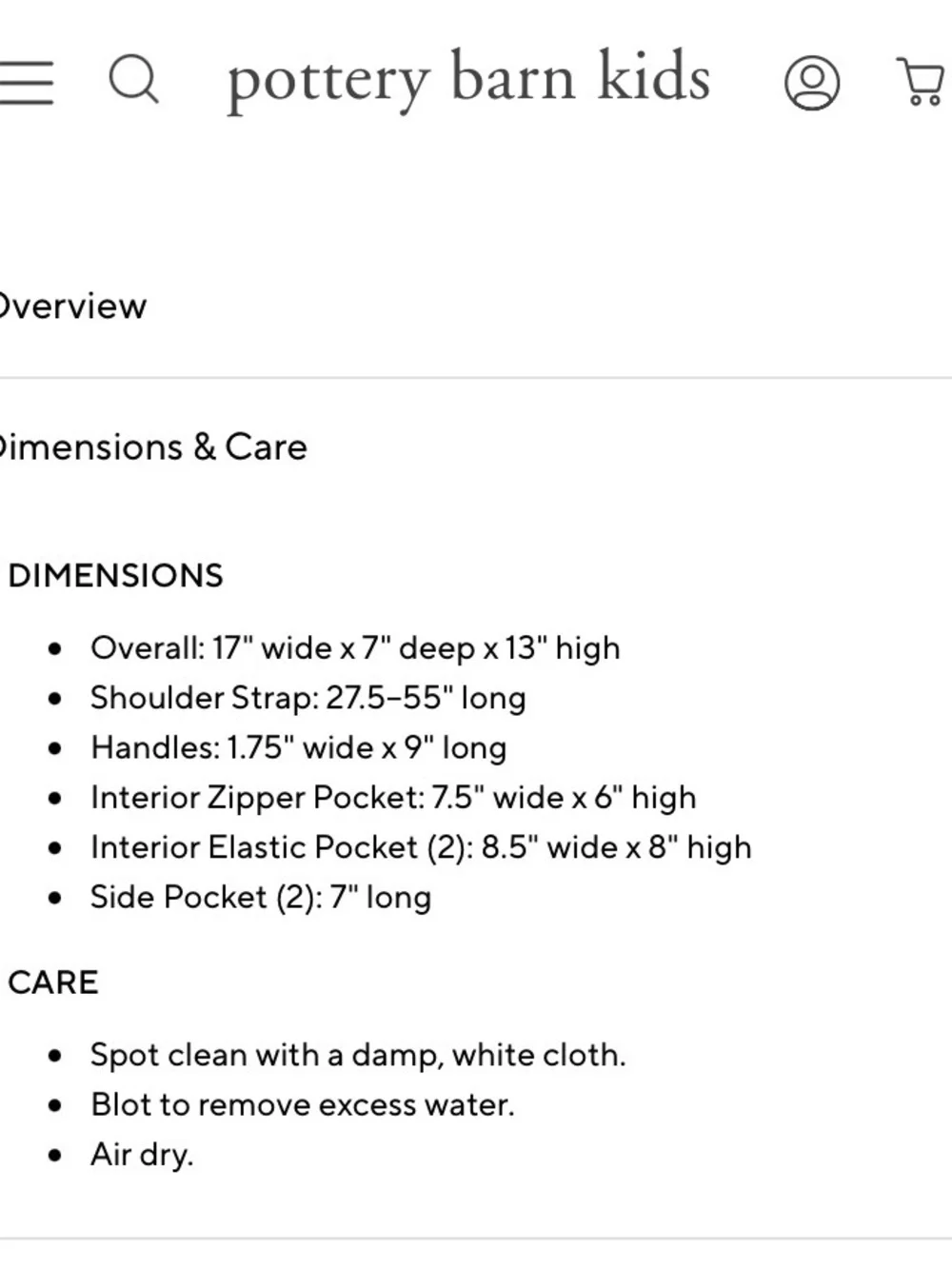 Pottery Barn Kids two tone