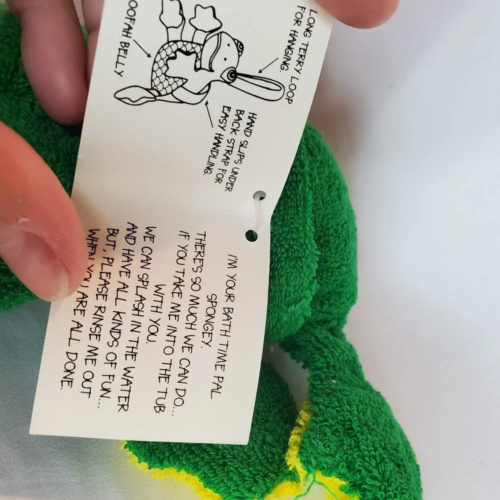 Rub a‎ dub club Stuffed Frog Plush wash cloth bath