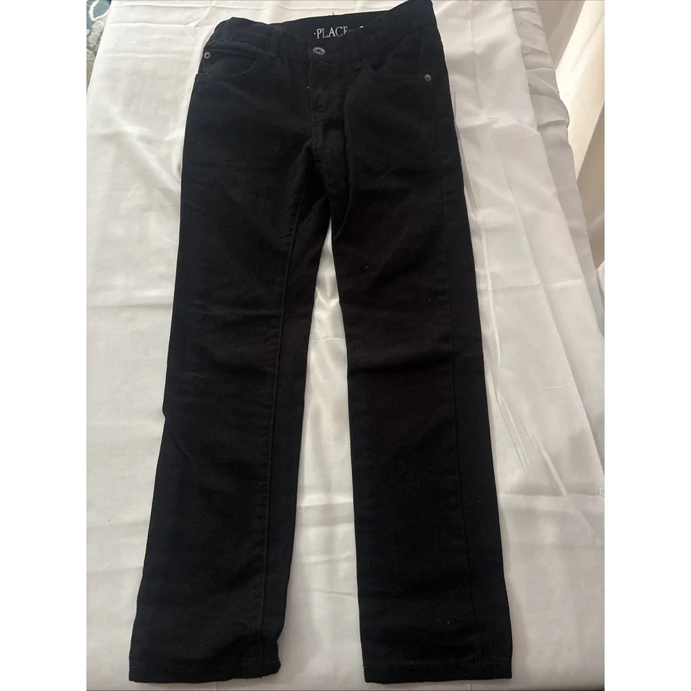Children’s Place Black Skinny Jeans Boys Size 8 Adjustable Waist
