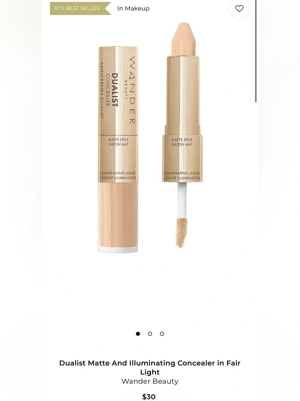 New in box Wander Beauty Dualist Matte and Illuminating Concealer - plus gift -