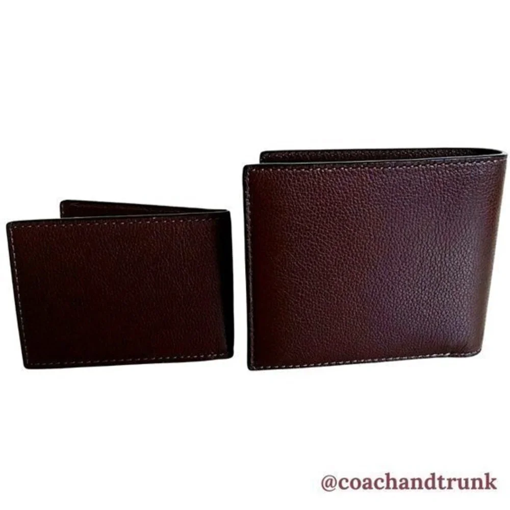 COACH Leather 3 in‎ 1 Wallet Compact Mahogany NWT