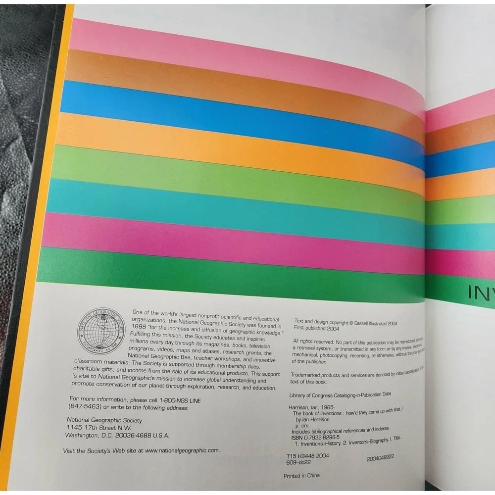 The Book of Inventions Ian‎ Harrison Hardcover New Old Stock National Geographic