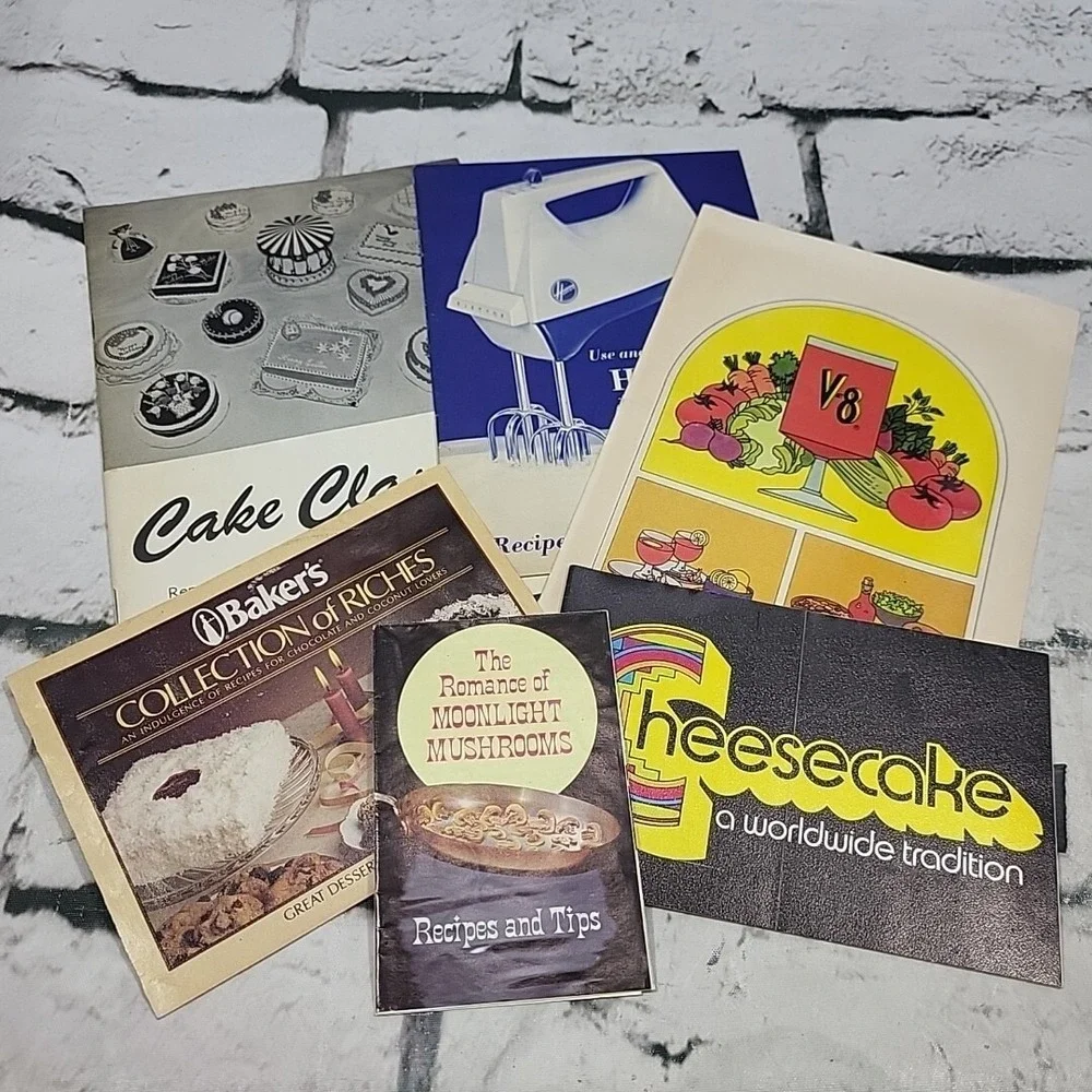 Vintage Recipe Pamphlets Cookbook Inserts MCM Housewives Paper Lot‎ Of 6
