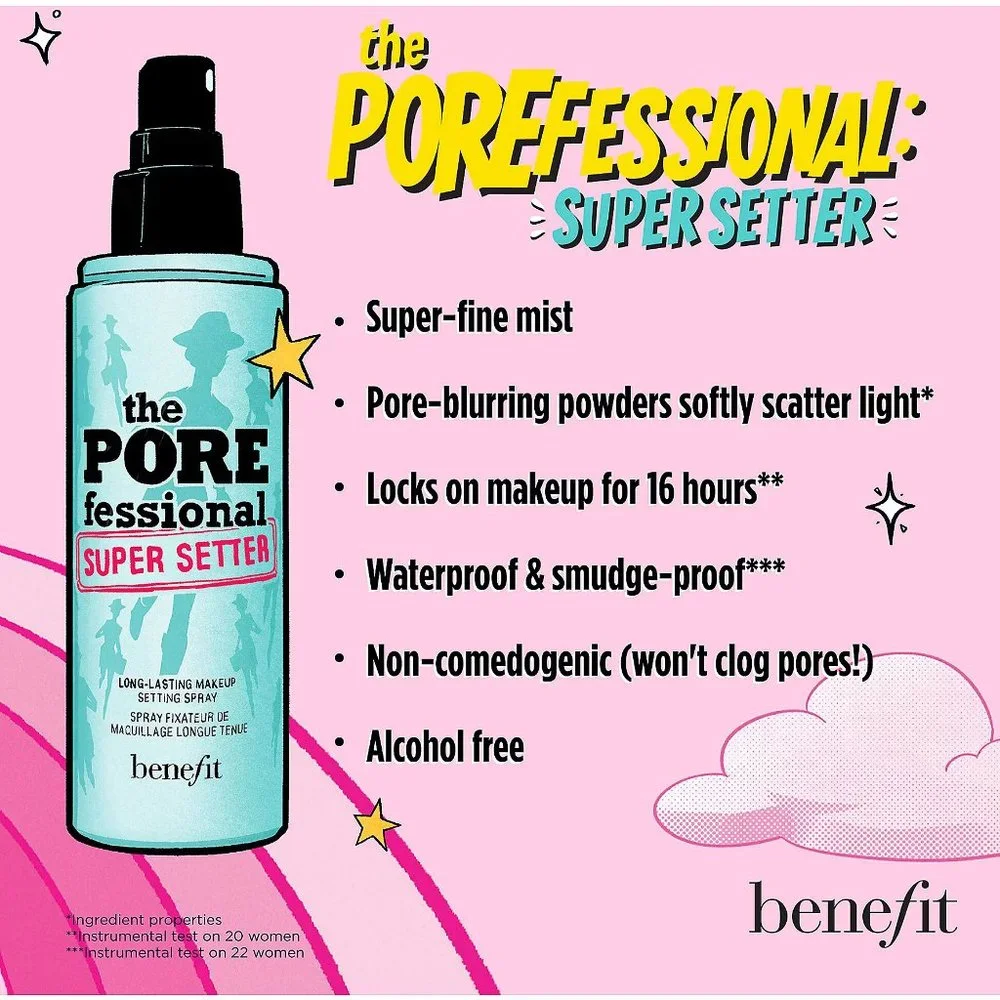 **5/$25** BEAUTY – BENEFIT The POREfessional Super Setter Makeup Setting Spray