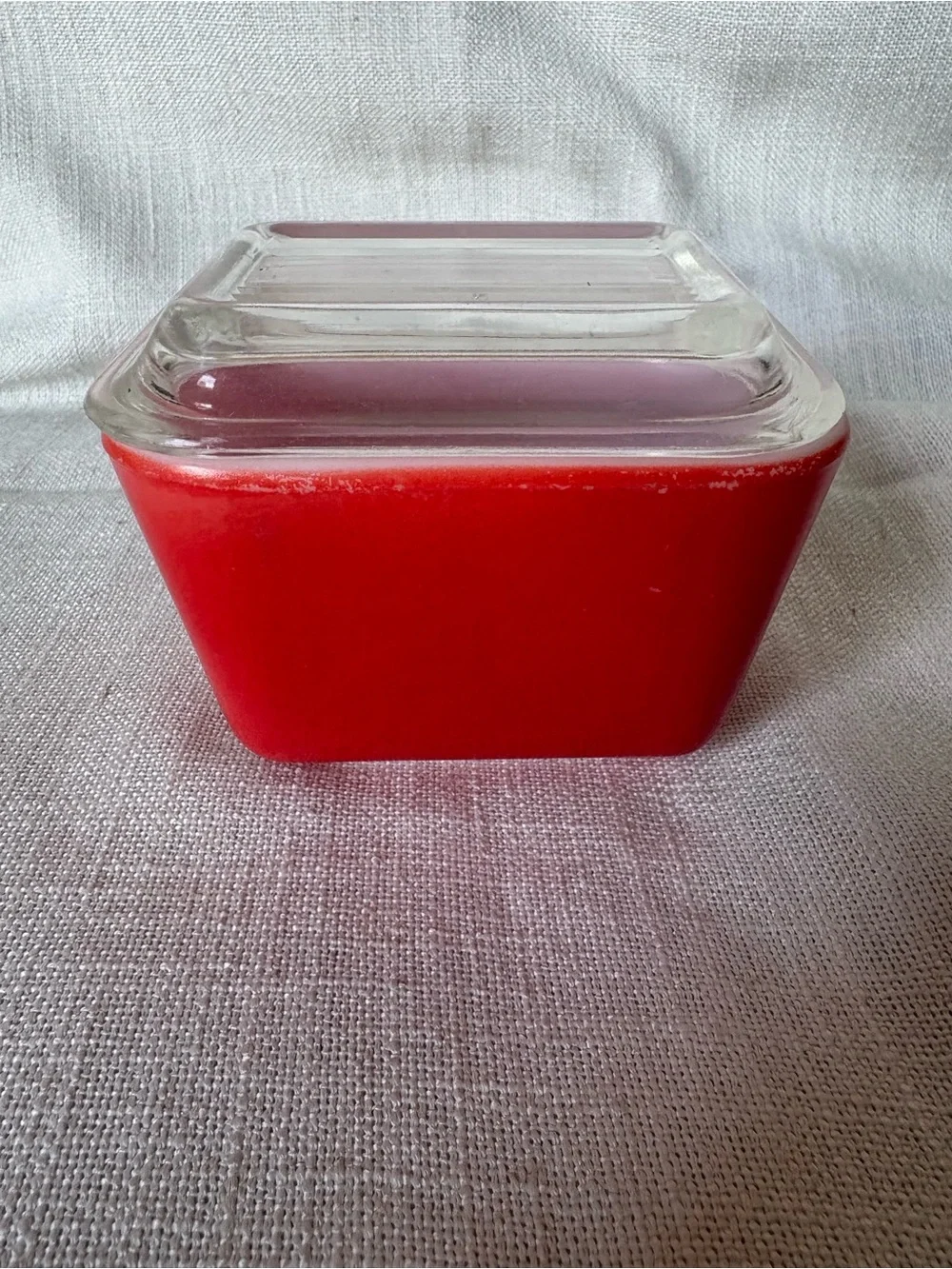 Pyrex Red Glass Storage Dish with Clear Lid