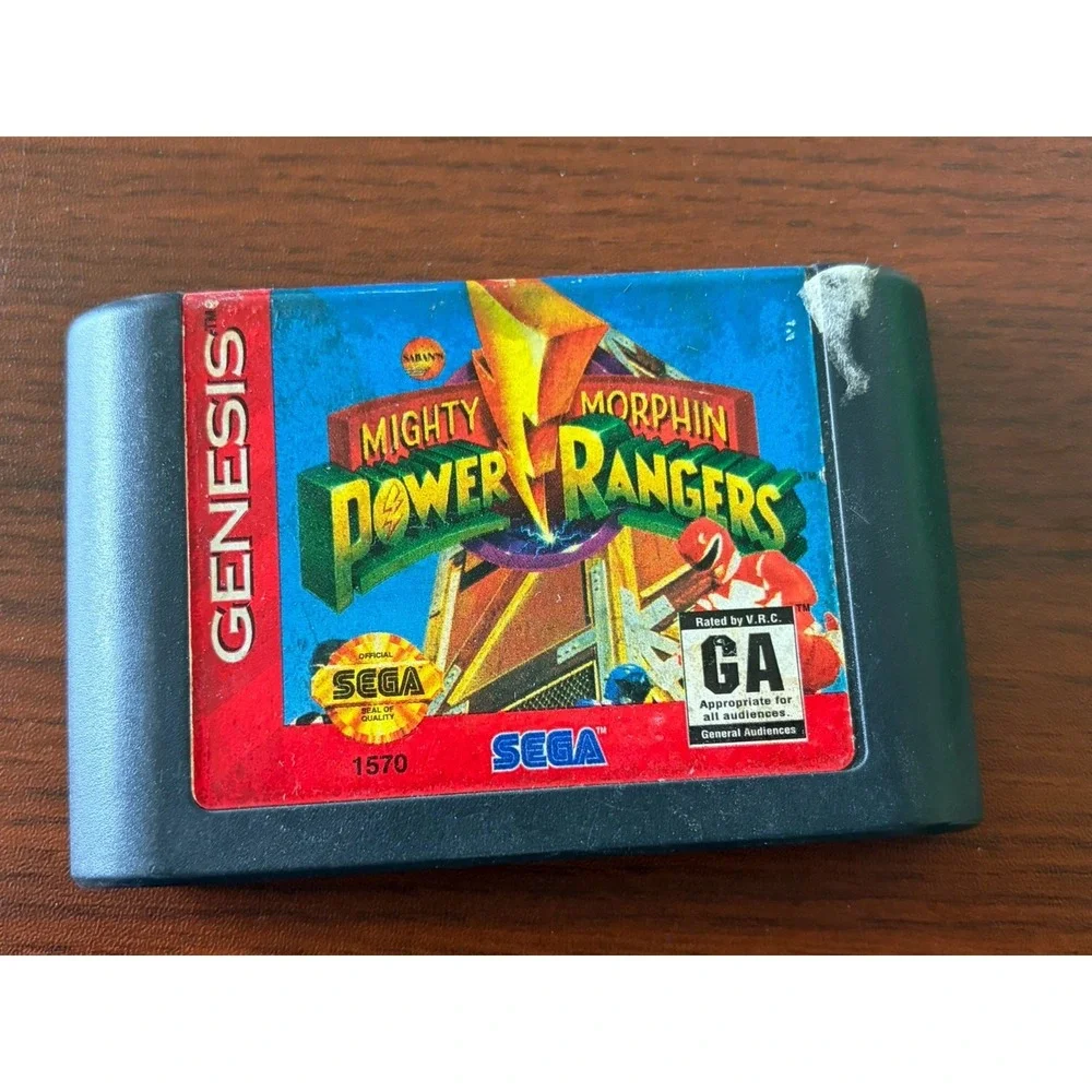 Mighty Morphin Power Rangers Sega‎ Genesis, 1994 - Tested Game Cartridge Only