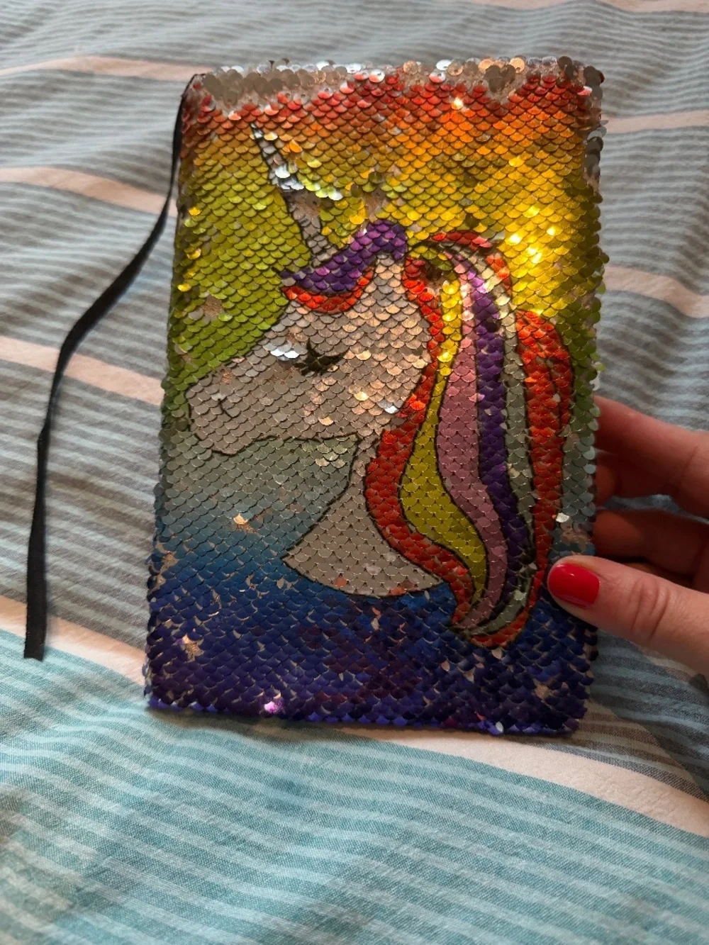 Unicorn changing color notebook