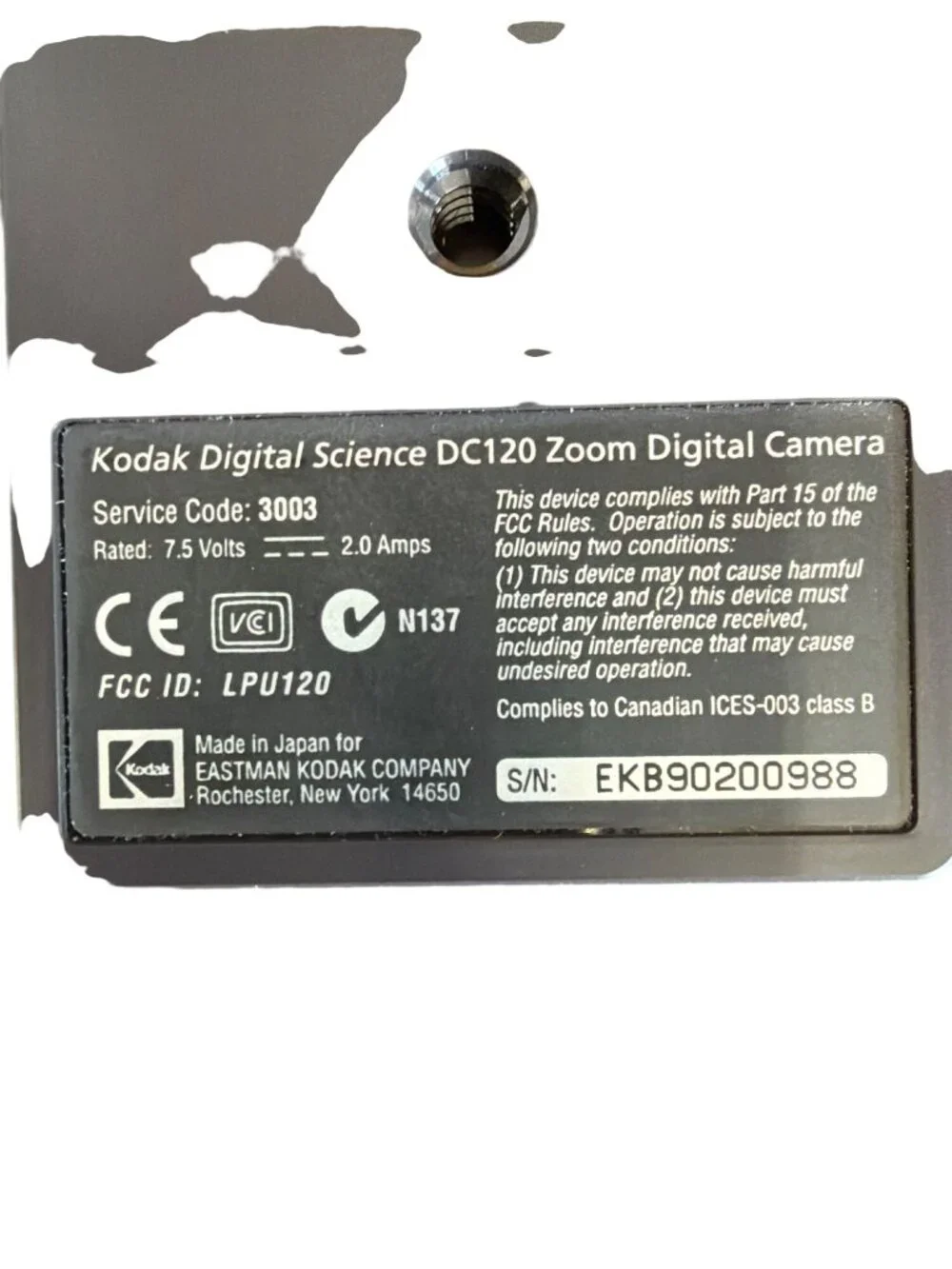Kodak megapixel resolution