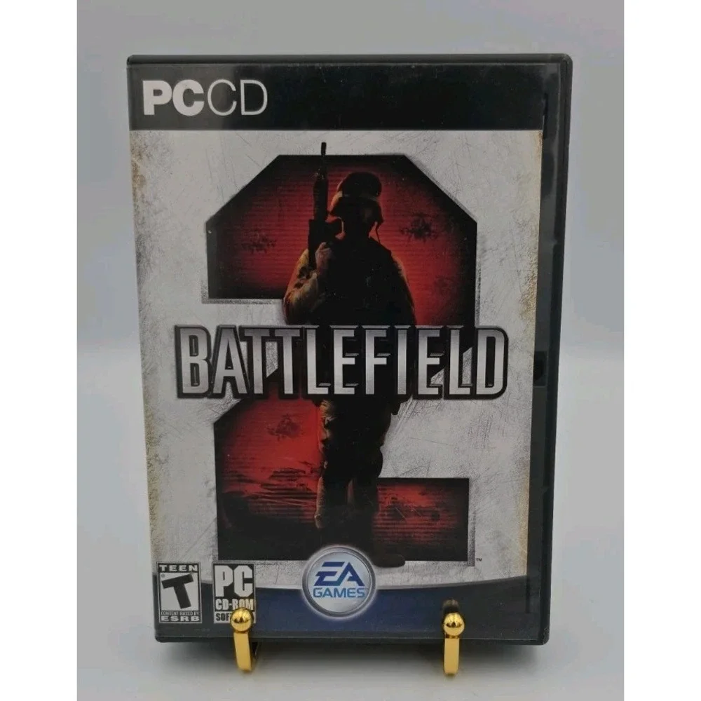Battlefield 2 PC 2005 EA Games Case and Disks 2 & 3 Only No Disk 1 Included