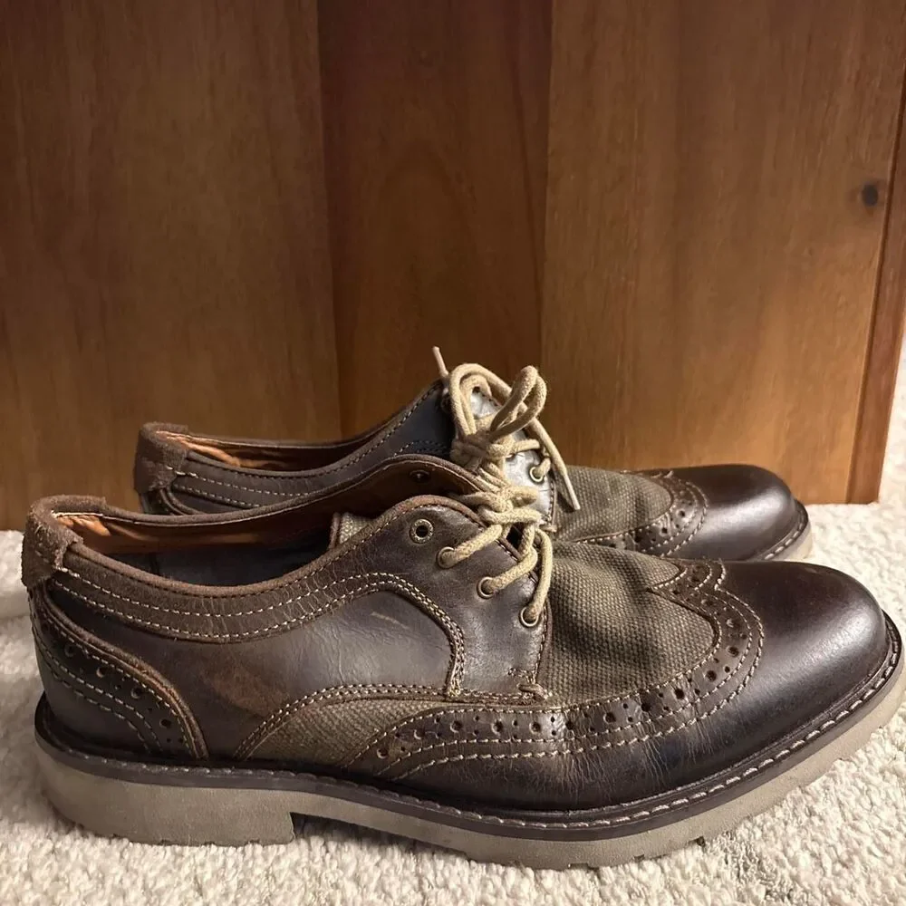 Lucky Brand Men's Brown Western Oxfords
