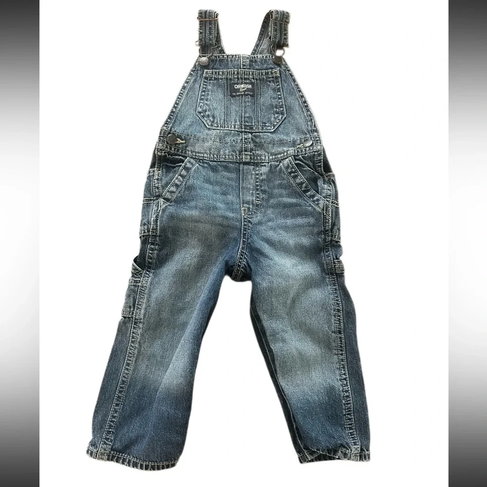 Kids vintage cotton OshKosh Bgosh denim overalls‎ size 24 months