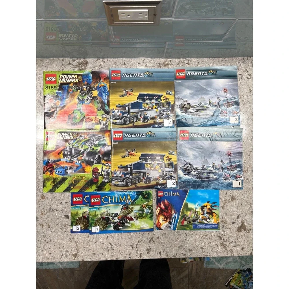 Lego‎ Instruction Manual Lot of 9 Power Miners, Agents, Chima