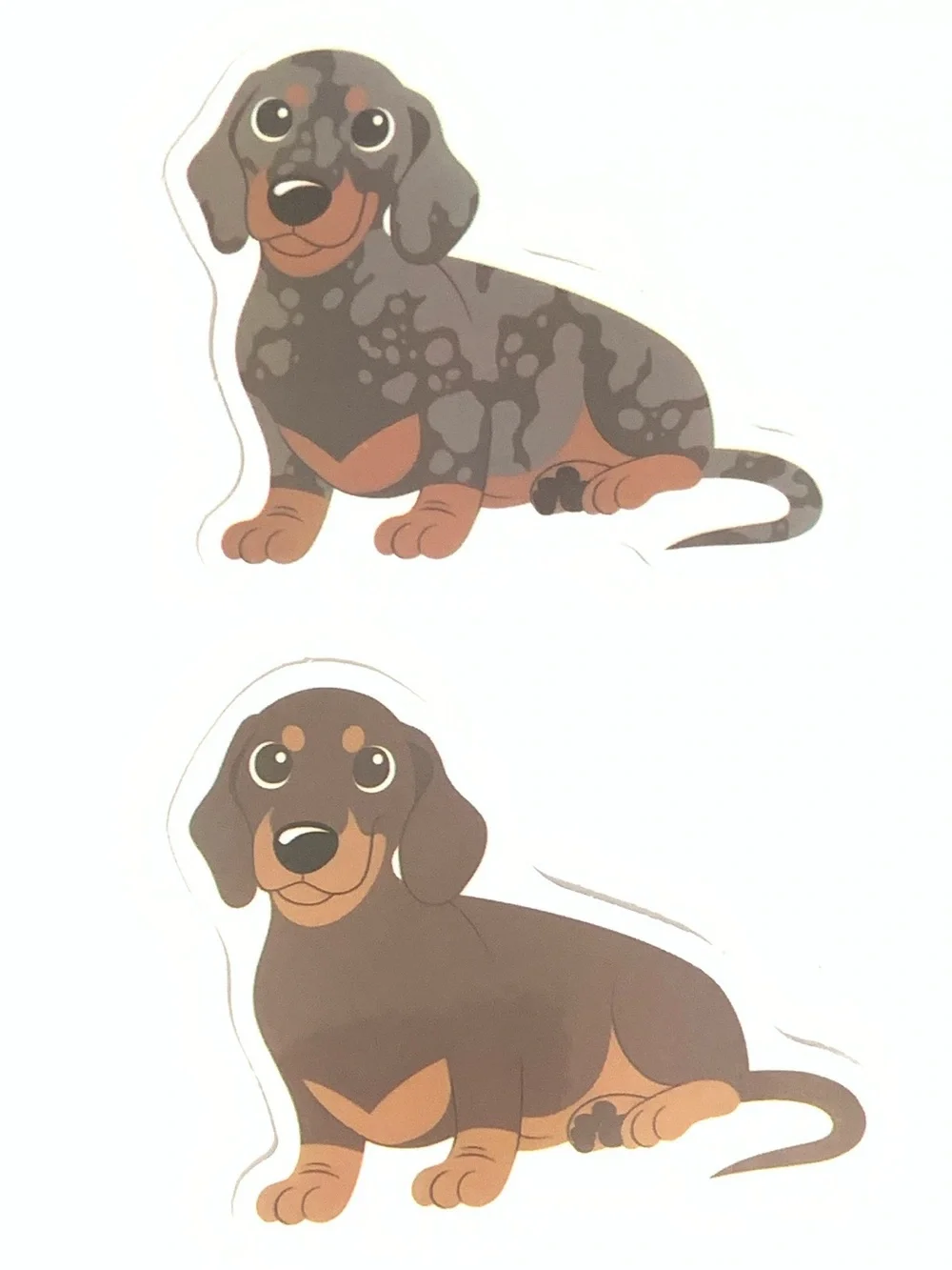 Brown Dachshund Pet Vinyl Stickers