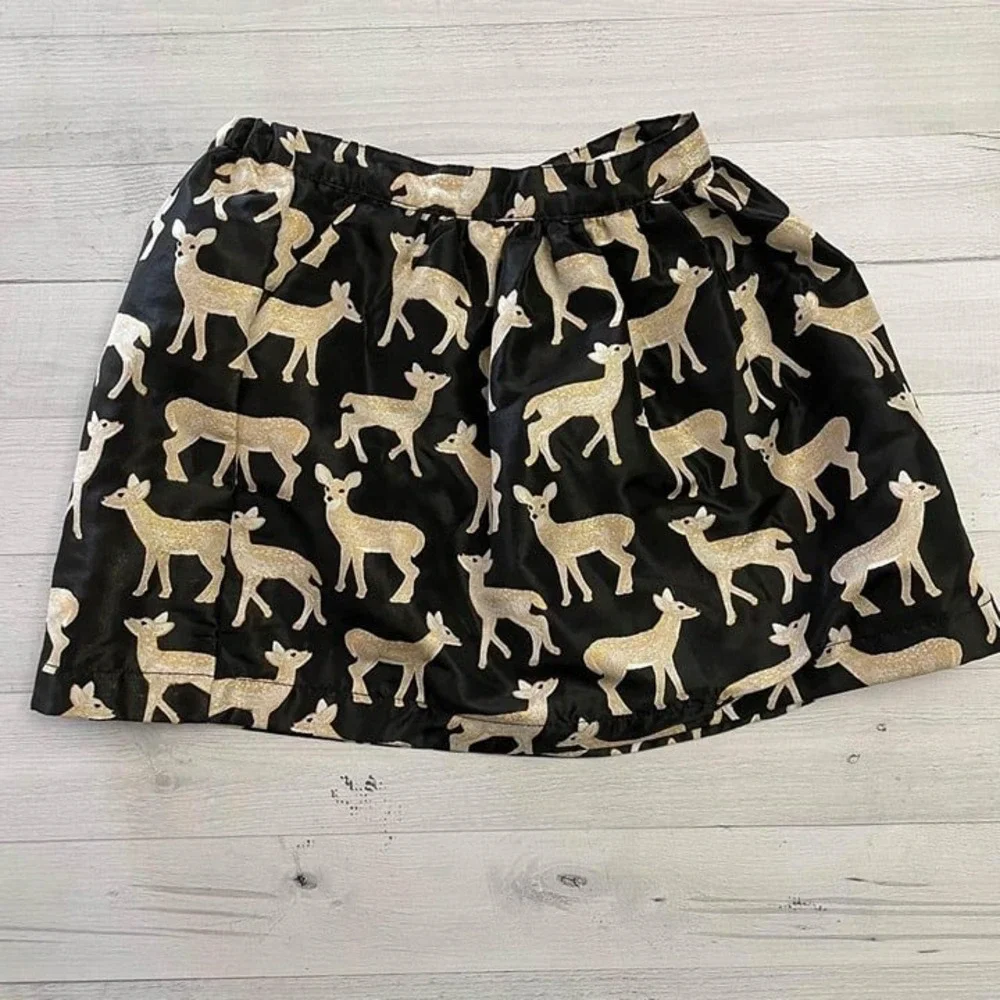 Gymboree‎ Black Deer Party Skirt 7/8